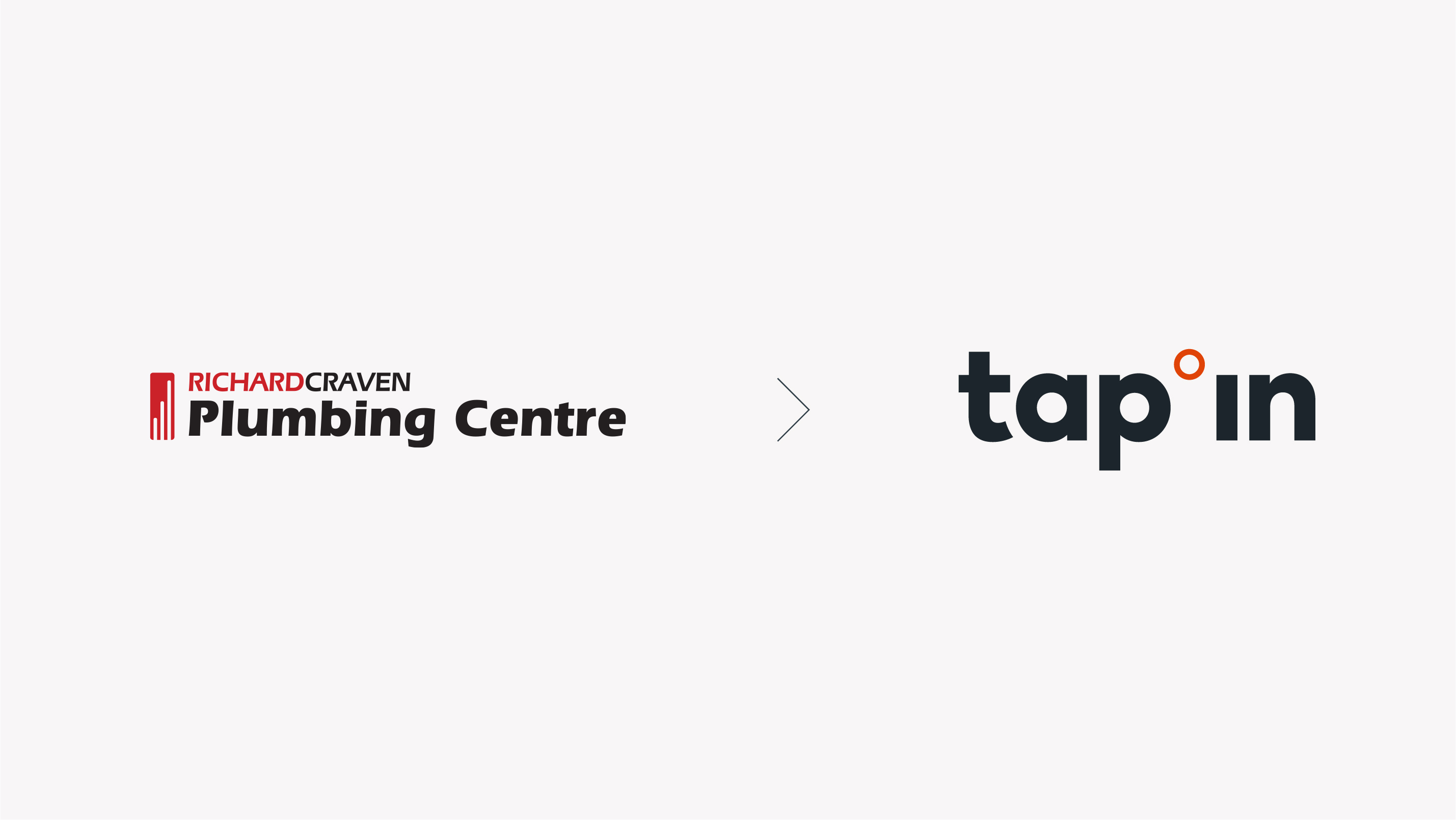Old Plumbing Centre Logo Compared to the New Tap in Logo